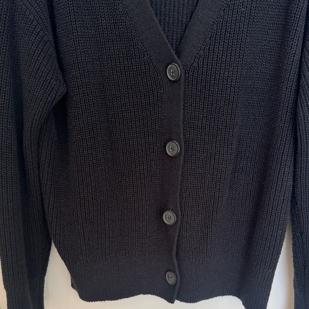 Old Navy Women's Classic Black Cardigan - Picture 2 of 8